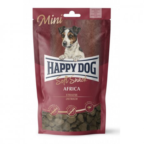 Happy Dog Soft Snack Soft Snack mini Afryka przysmak dla małego psa ze strusia