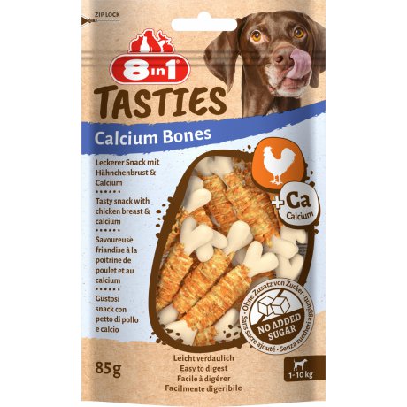 8in1 Tasties Calcium Bones pierś z kurczaka na kości wapniowej