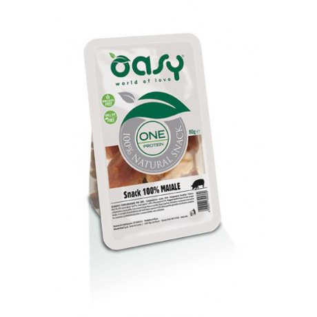 Oasy One protein monoproteinowe przysmaki dla psa 100% mięsa wieprzowego 80g