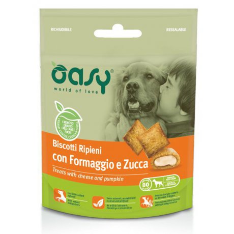 Oasy ciastka dla psów Ser z dynią 70g
