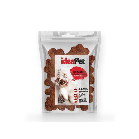IdeaPet Kostki wołowina z ryżem dla psa 500g