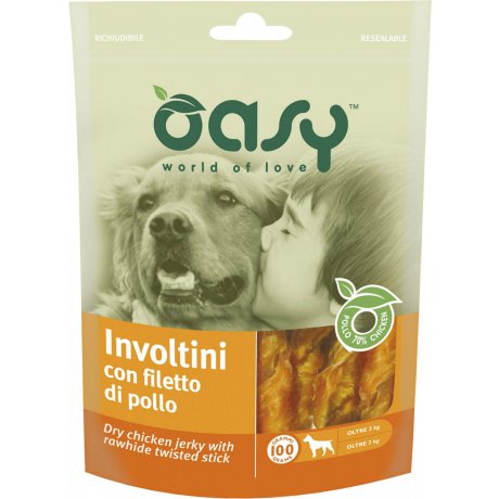 Oasy Twist z kurczaka naturalny przysmak dla psa 100g