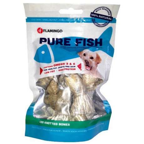 Flamingo Przysmak z dorsza, kości ze skóry 