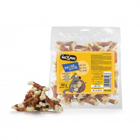 Hau&Miau Pause Snack Kostki wapienne z kaczką