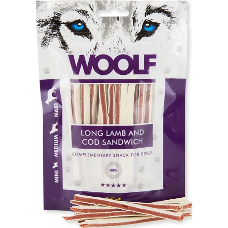 Woolf Long Lamb and Cod Sandwich paski z jagnięciny i dorsza