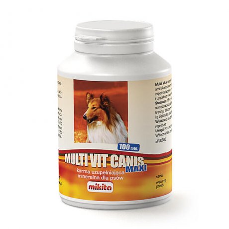 MIKITA Multi Vit Canis Maxi karma uzupełniająca witaminowo-mineralno-aminokwasowa dla psów