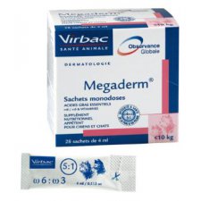 VIRBAC Megaderm Monodose suplement diety na problemy dermatologiczne i alergie dla psów i kotów