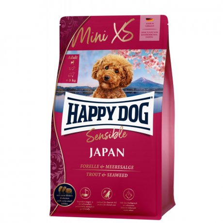 Happy Dog Mini XS Japan karma dla małych psów z pstrągiem i algami