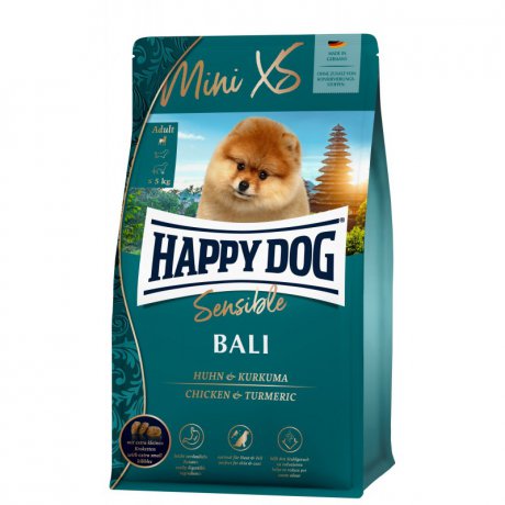 Happy Dog Mini XS Bali karma dla małych psów z kurczakiem i kurkumą