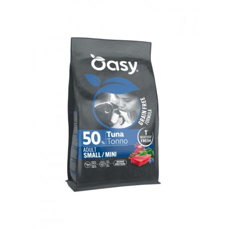Oasy GrainFree Mono Adult S/Mini bezzbożowa monobiałkowa karma z tuńczykiem dla dorosłych małych psów