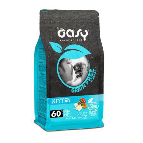 Oasy Grain Free Kitten bezzbożowa karma dla kociąt z rybą