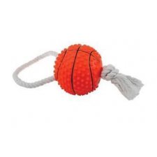 Zolux Zabawka Piłka do koszykówki ze sznurkiem dla psa