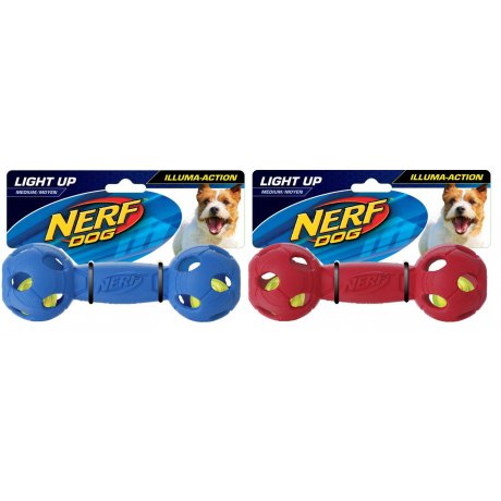 Nerf Dog Illuma-Action Light up barbell LED Piszcząca i świecąca sztanga