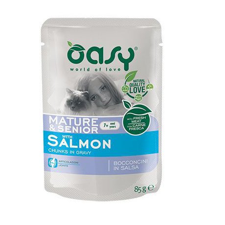 Oasy Lifestage Senior Kawałki łososia w sosie saszetka 85g