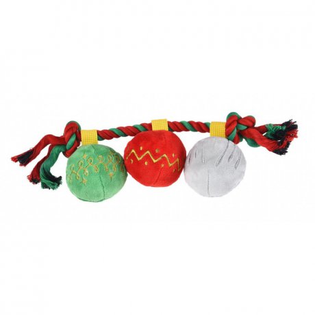 Barry King Sznur z pluszowymi piłkami Zabawka świąteczna dla psa