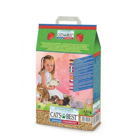 Cat's Best Universal Strawberry żwirek o zapachu truskawkowym