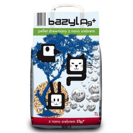 Bazyl Ag+ Pellet - Drewniany Żwirek z Antybakteryjnym Nano Srebrem