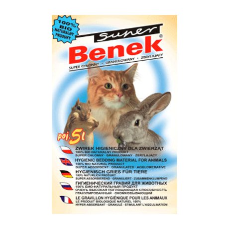 SUPER BENEK Uniwersalny Compact higieniczny żwirek z glinki bentonitowej dla kota i innych  zwierząt domowych