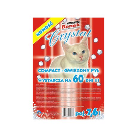SUPER BENEK Crystal Compact Gwiezdny Pył żwirek silikonowy dla kota