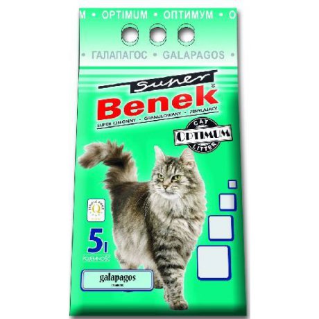 SUPER BENEK Optimum Galapagos żwirek bentonitowy drobny i gruby o zapachu bryzy morskiej dla kota