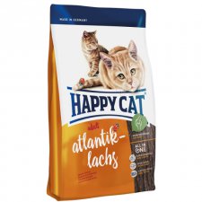 Happy Cat Adult Atlantik-Lachs Karma z łososiem dla kotów dorosłych aktywnych i wychodzących