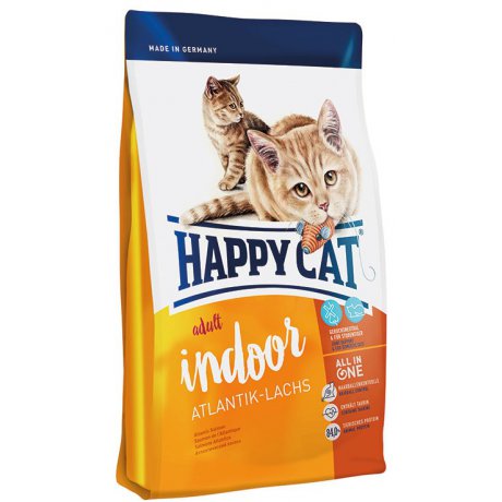 Happy Cat Indoor Atlantik-Lachs Karma dla kotów niewychodzących z atlantyckim łososiem