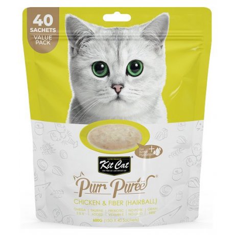 Kit Cat PurrPuree Chicken & Fiber Hairball