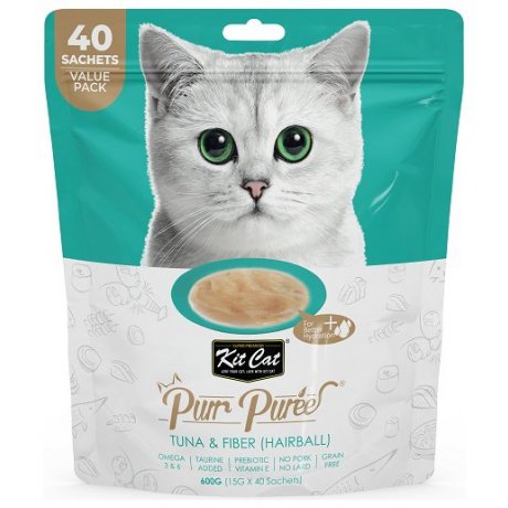 Kit Cat PurrPuree Tuna & Fiber Hairball