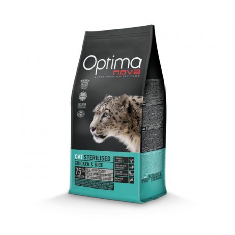 Optimanova Cat Adult Sterilised Chicken & Rice karma dla kotów sterylizowanych