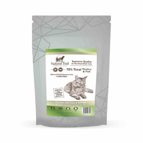 NATURAL TRAIL Cat SUPREME Sterilised Poultry & Fish 70%