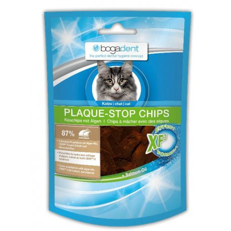 Bogar Bogadent Plaque-Stop Chips Chicken Przysmak dla kotów przeciw płytce nazębnej