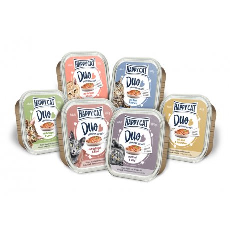 Happy Cat Duo Paté - Pasztet z Mięsnymi Kąskami 100g