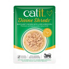 Catit Divine Shreds mokry przysmak dla kota kurczak wątróbka i brokuł