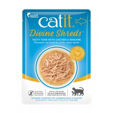 Catit Divine Shreds mokry przysmak dla kota tuńczyk kurczak i glony Wakame