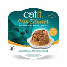 Catit Fish Dinner mokry pokarm dla kota tuńczyk i marchewka