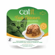 Catit Fish Dinner mokry pokarm dla kota tilapia i ziemniak