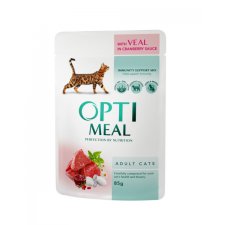 Optimeal Adult Cat Veal in Cranberry sauce cielęcina w sosie zurawinowym