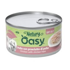 Oasy Natury Cat Adult Kurczak z szynką 50% naturalnego mięsa w galaretce 85g