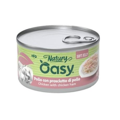 Oasy Natury Cat Adult Kurczak z szynką 50% naturalnego mięsa w galaretce 85g