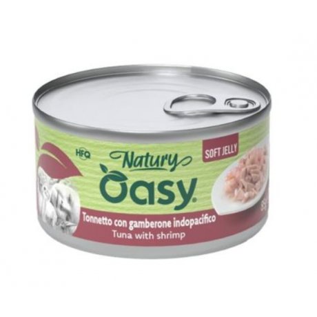 Oasy Natury Cat Adult Tuńczyk z krewetkami 50% naturalnego mięsa w galaretce 85g
