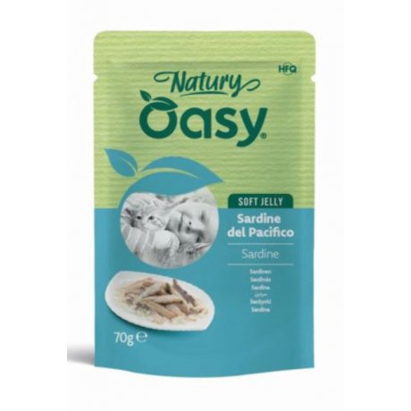 Oasy Natury naturalna mokra karma w delikatnej galaretce 55% sardynki saszetka 85g
