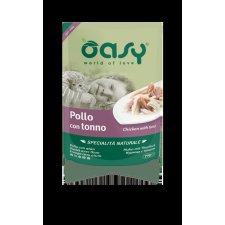 Oasy Natury kurczak z tuńczykiem naturalna mokra karma w delikatnej galaretce saszetka 85g