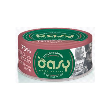 Oasy More Love Cat Adult 75% kurczak z wątróbką puszka w bulionie 70g