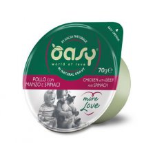 Oasy Kot More Love Cup Kurczak z wołowiną i szpinakiem kubek w naturalnym sosie 80g