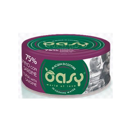 Oasy More Love Cat Adult 75% tuńczyka i sardynek puszka w bulionie 70g