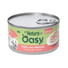 Oasy Natury Cat Adult Kurczak z łososiem 50% naturalnego mięsa w galaretce 85g