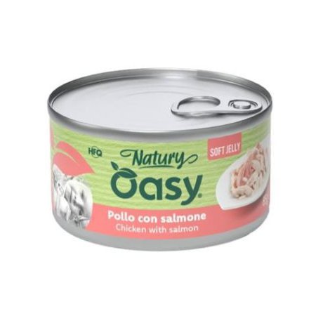 Oasy Natury Cat Adult Kurczak z łososiem 50% naturalnego mięsa w galaretce 85g