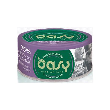 Oasy More Love Cat Adult 75% tuńczyka i kalmary puszka w bulionie 70g