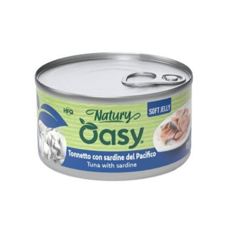 Oasy Natury Cat Adult Tuńczyk z sardynkami 50% naturalnego mięsa w galaretce 85g
