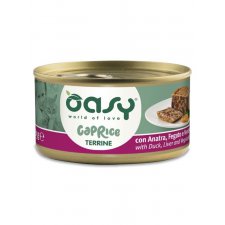 Oasy Caprice Terrine pasztet z kawałkami mięsa i warzyw puszka dla kota 85g
